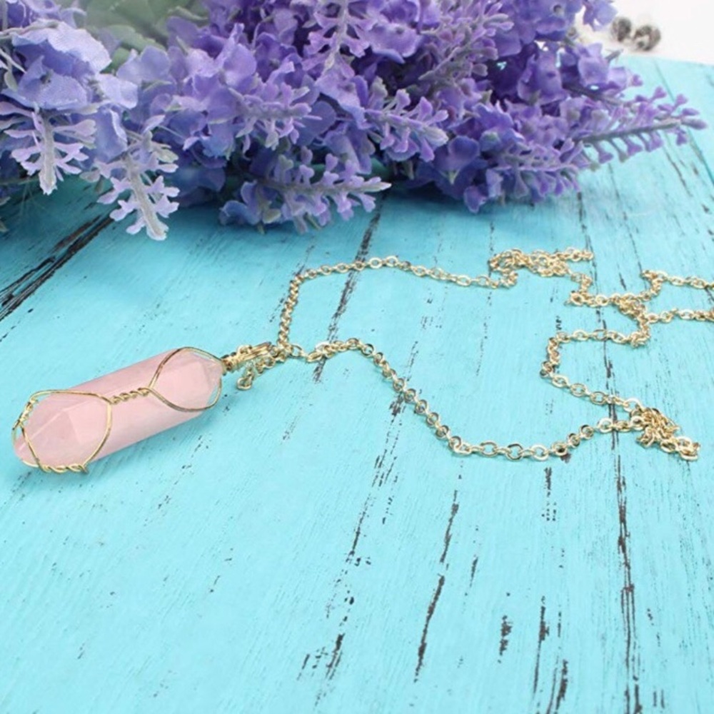 Wire Wrapped Quartz Necklace